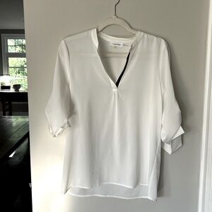 White dressy top! Great for an evening out!